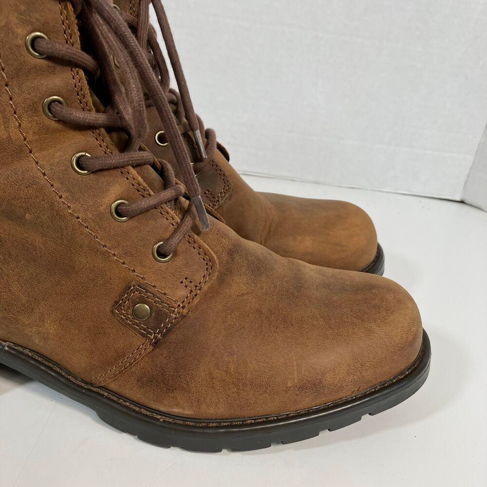Clarks Sz 10 Orinoco Spice Lace-up Combat Boots 6-Eye Brown Nubuck Leather - Picture 8 of 16